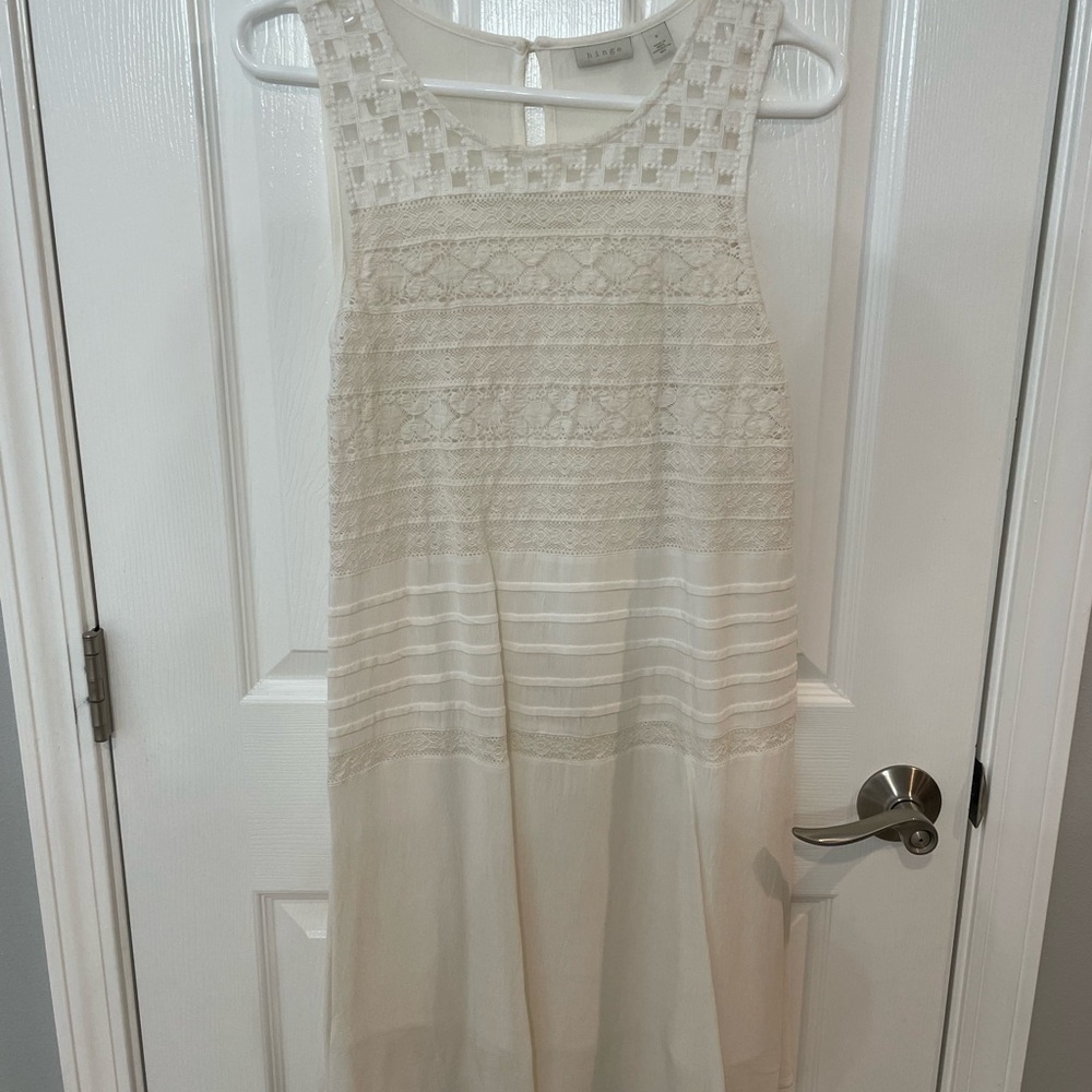 Hinge white dress